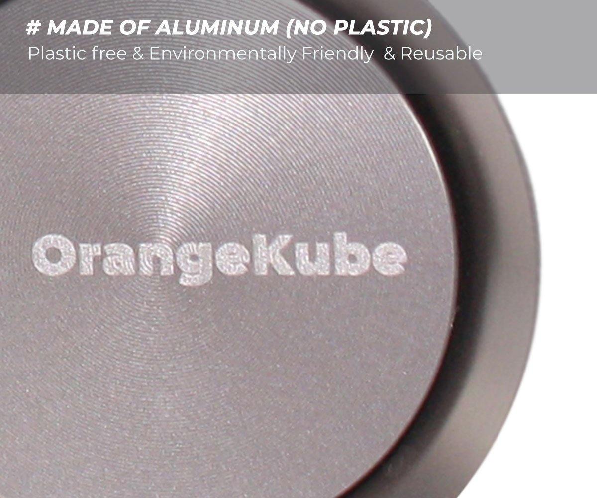 Aluminum Reusable Air Freshener Full Set w. Clay Balls - Silver - OrangeKube